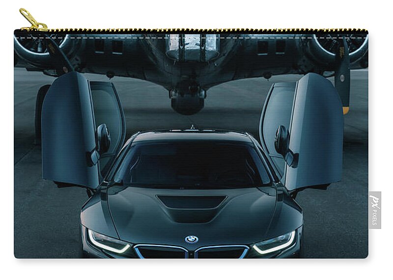 Bmw Zip Pouch featuring the photograph Beauty and the Beast by David Whitaker Visuals