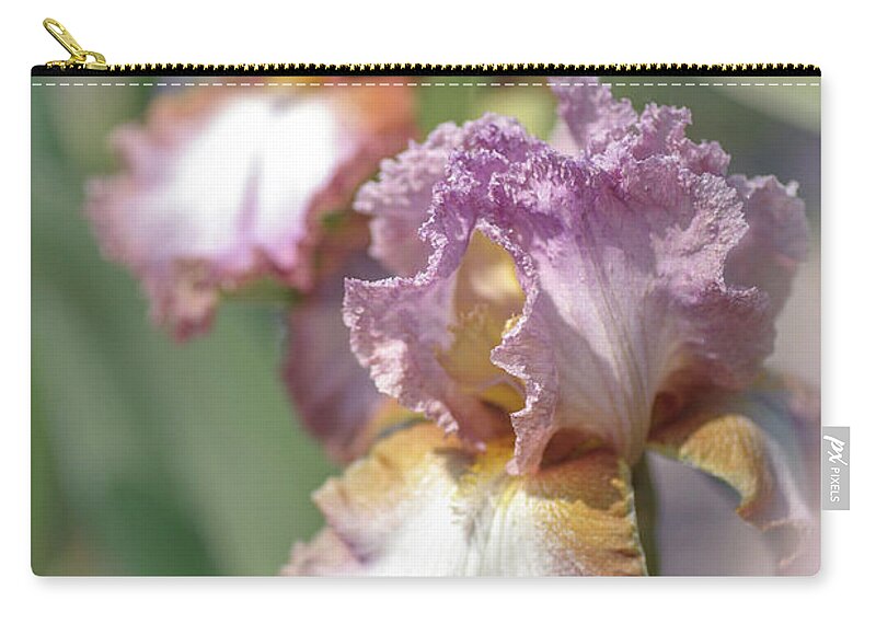 Jenny Rainbow Fine Art Photography Zip Pouch featuring the photograph Beauty Of Irises. Funny Bird 1 by Jenny Rainbow