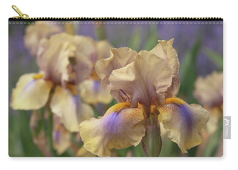Jenny Rainbow Fine Art Photography Zip Pouch featuring the photograph Beauty Of Irises. Mystery Time 1 by Jenny Rainbow