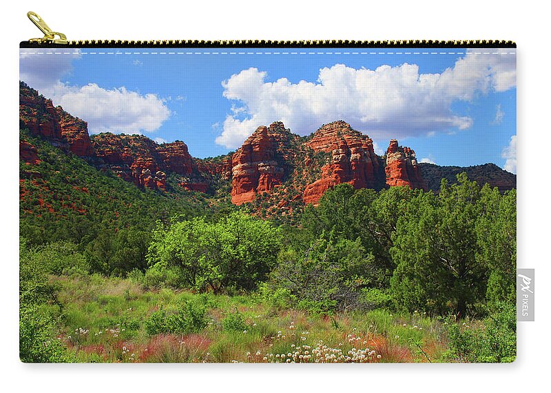 Red Rock Zip Pouch featuring the photograph Beauty of Red Rock State Park by Ola Allen