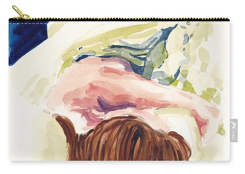 Woman Carry-all Pouch featuring the painting Beauty Sleep by George Cret
