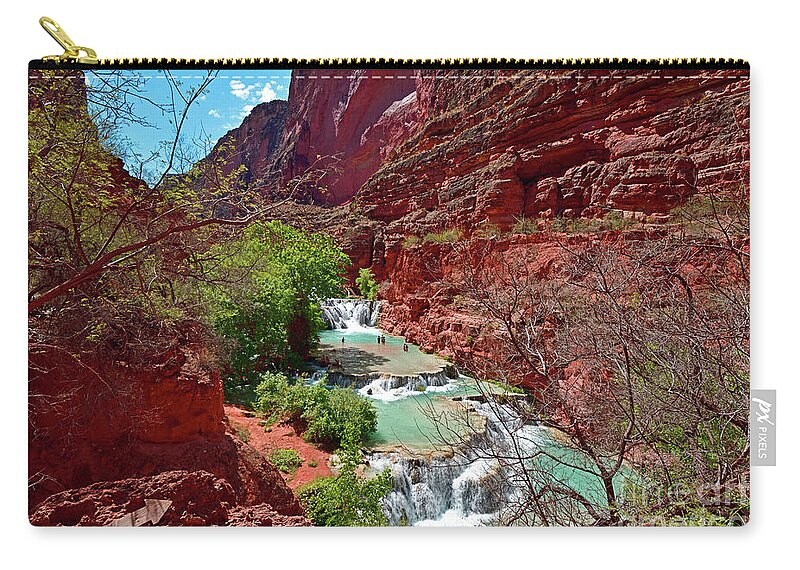 Beaver Falls Zip Pouch featuring the photograph Beaver Falls Wider View by Amazing Action Photo Video