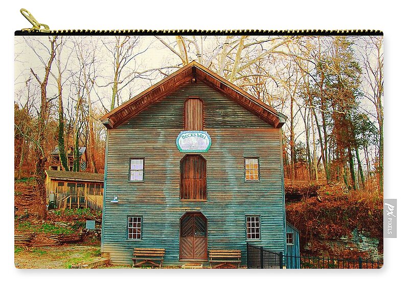 Mill Carry-all Pouch featuring the photograph Becks Mill in Autumn by Stacie Siemsen