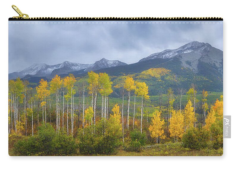 Crested Butte Zip Pouch featuring the photograph Beckwith Peaks under Stormy Colors by Darren White