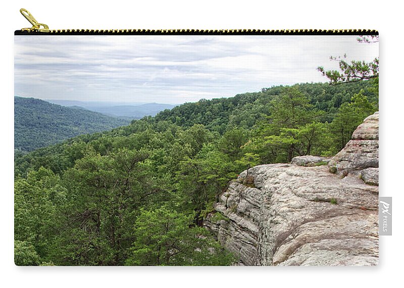 View Zip Pouch featuring the photograph Bee Rock Overlook 4 by Phil Perkins