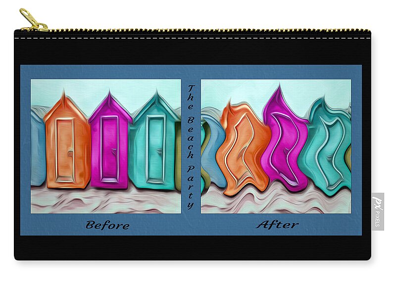 Abstract Carry-all Pouch featuring the digital art Before and After the Party by Ronald Mills