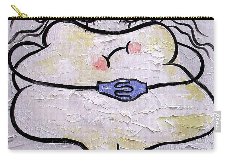 Before The Dentist Appointment Zip Pouch featuring the painting Before The Dentist Appointment by Anthony Falbo