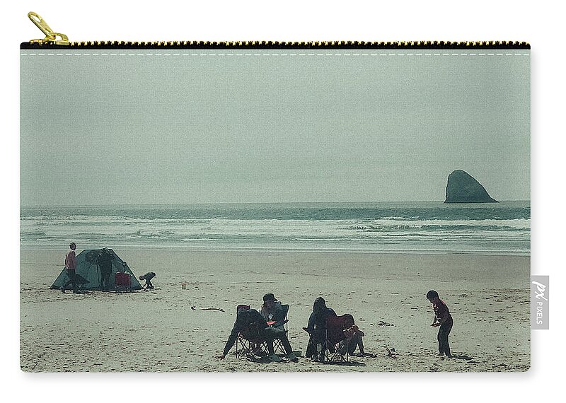 Beach Zip Pouch featuring the digital art Before The Fall by Chriss Pagani