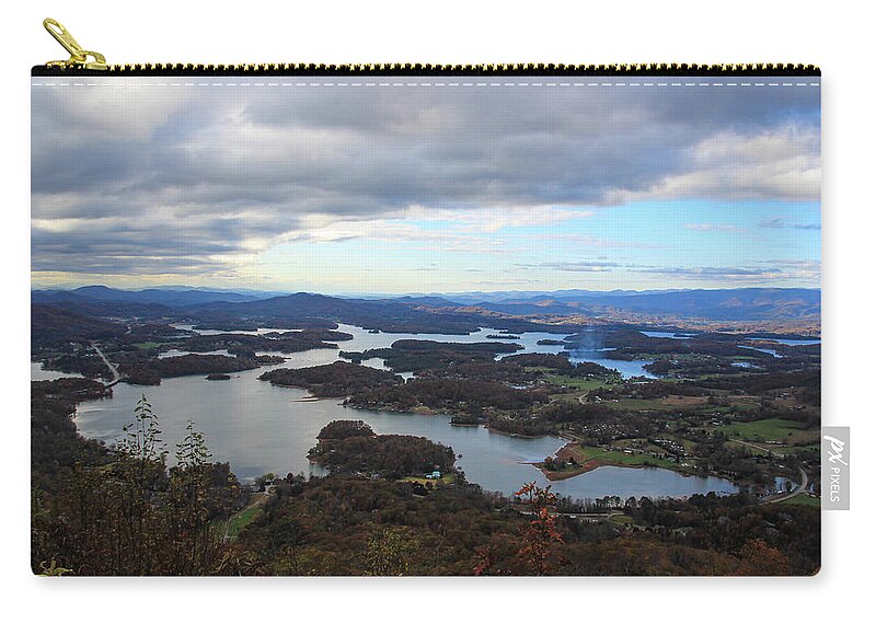 Mountain Zip Pouch featuring the photograph Bell Mountain by Richie Parks