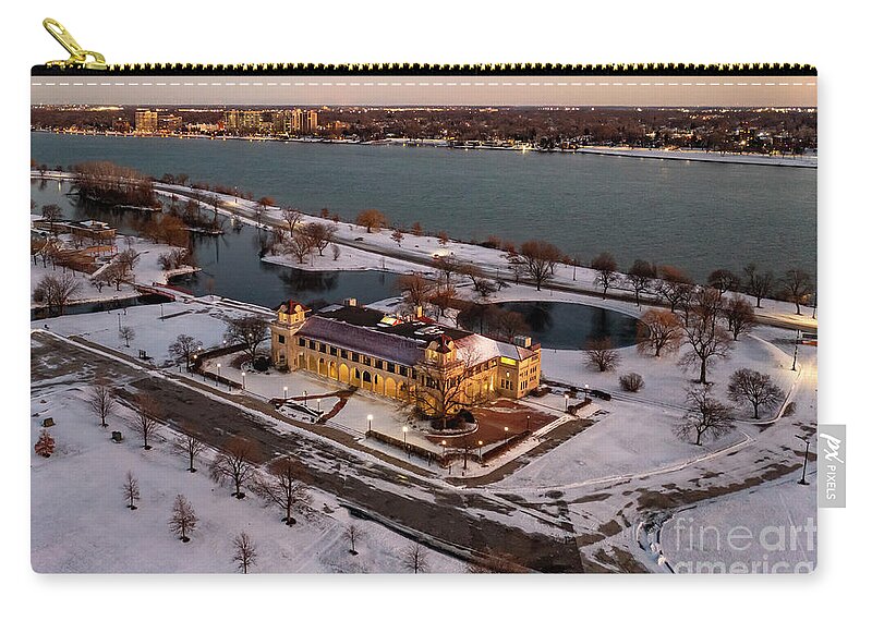 Belle Isle Casino Zip Pouch featuring the photograph Belle Isle Casino by Jim West