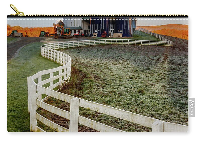 Bellvale Farms Zip Pouch featuring the photograph Bellvale Farms NY II by Susan Candelario