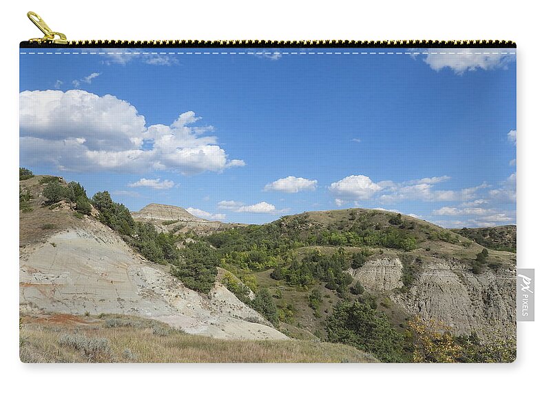 Clay Buttes Zip Pouch featuring the photograph Below Flat Top Butte by Amanda R Wright