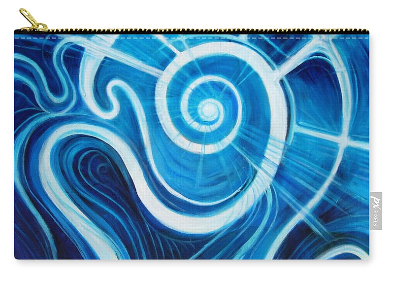 Torah Zip Pouch featuring the painting Bereshis by Yom Tov Blumenthal