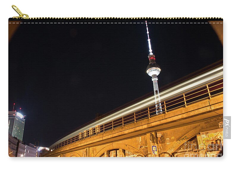 Berlin Zip Pouch featuring the photograph Berlin by night by Yavor Mihaylov