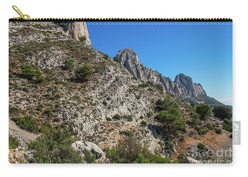 Mountains Zip Pouch featuring the photograph Bernia mountain range by Adriana Mueller