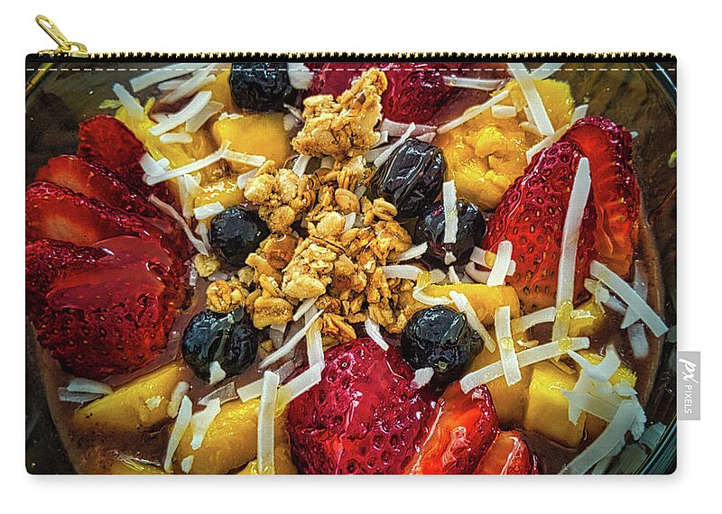 Fruit Zip Pouch featuring the photograph Berry Happy Bowl by Portia Olaughlin