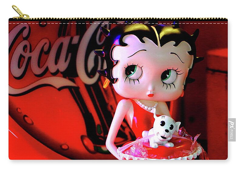 Betty Zip Pouch featuring the photograph Betty and Pudgy by Larry Beat