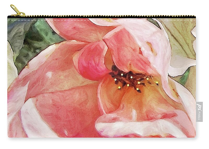 Rose Zip Pouch featuring the photograph Betty Pryor by Karen Lynch
