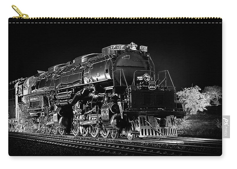 Big Boy Zip Pouch featuring the photograph Big Boy 4014 - Solarized by Susan Rissi Tregoning