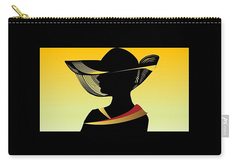Hat Zip Pouch featuring the photograph Big Hat Fashion by Nancy Ayanna Wyatt