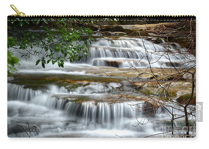Big Laurel Creek Carry-all Pouch featuring the photograph Big Laurel Creek by Phil Perkins