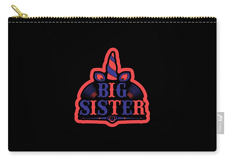 Sister Zip Pouch featuring the digital art Big Sister by Alberto Rodriguez