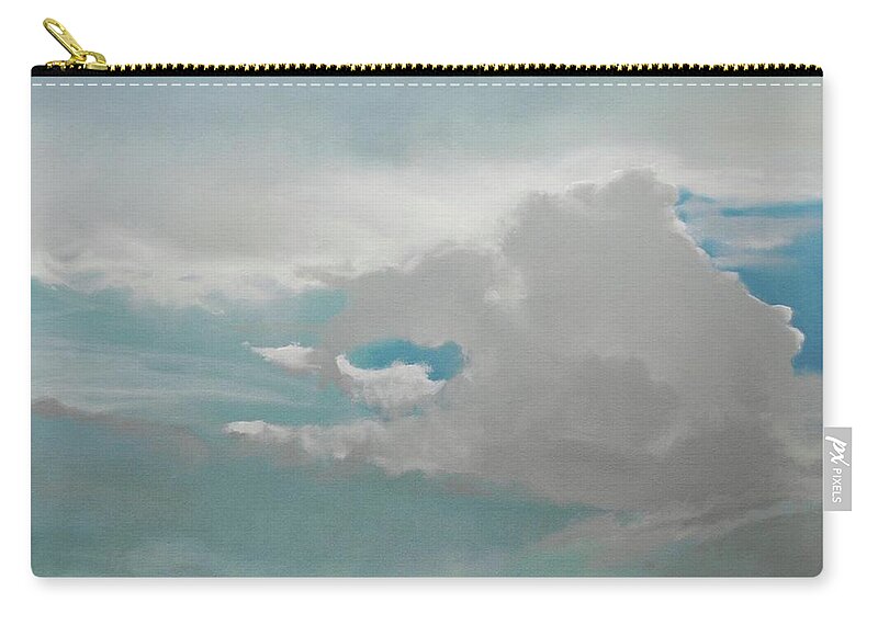 Large Cloud Zip Pouch featuring the painting Big Sky by Cap Pannell