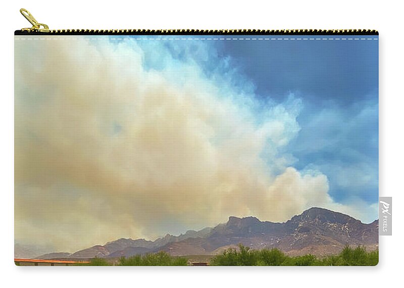 Bighornfire Zip Pouch featuring the photograph Bighorn Fire p113433 by Mark Myhaver