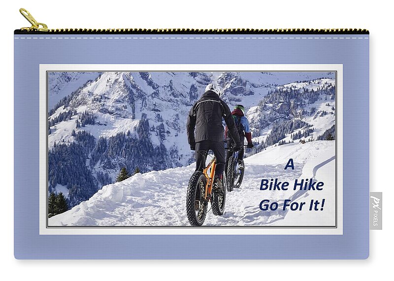 Bike Carry-all Pouch featuring the photograph Bike Hike by Nancy Ayanna Wyatt