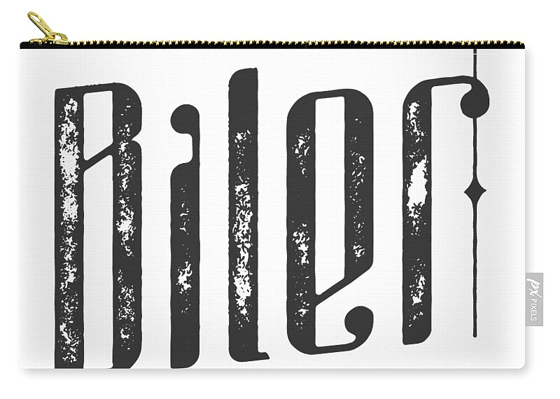 Biler Zip Pouch featuring the digital art Biler by TintoDesigns