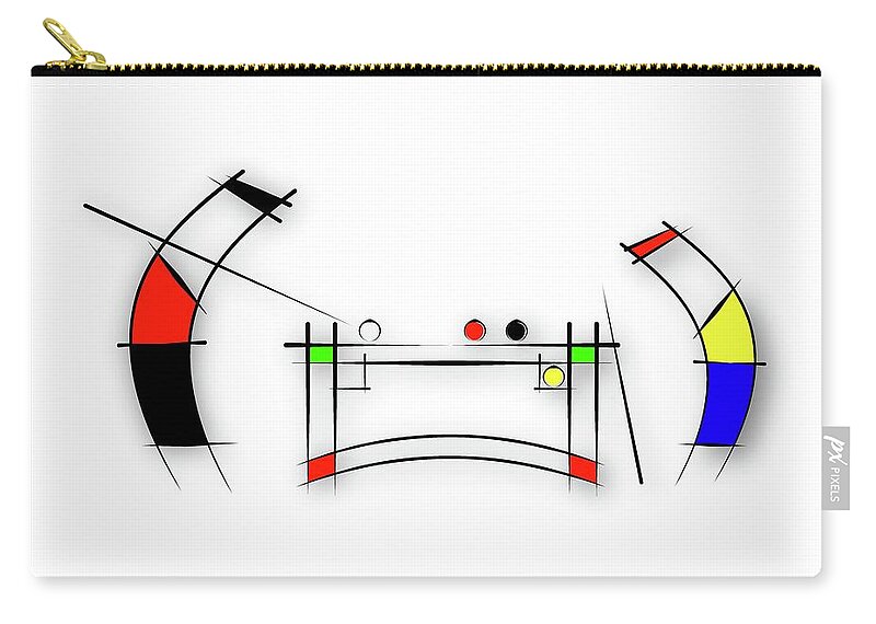 Snooker Zip Pouch featuring the digital art Biliard s by Pal Szeplaky
