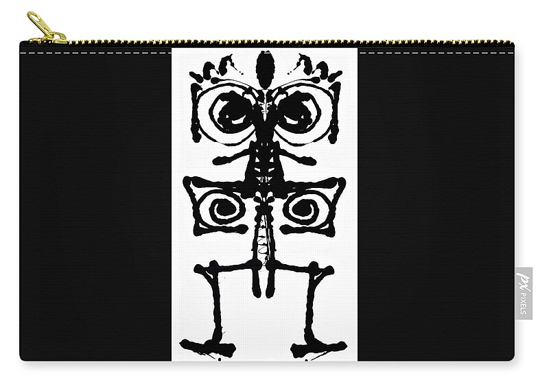 Statement Zip Pouch featuring the painting Binary Fairy by Stephenie Zagorski