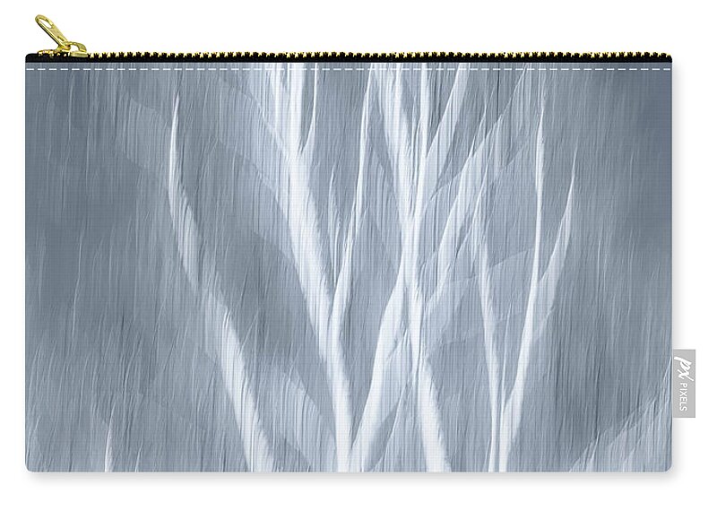 Birch Zip Pouch featuring the photograph Birch abstract by Brad Bellisle