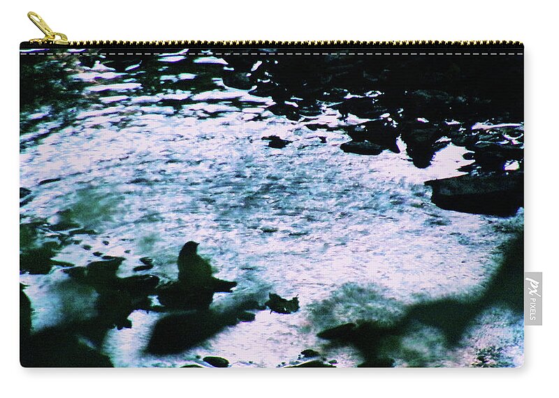 Bird Zip Pouch featuring the photograph Bird Bathing at Twilight by Christopher Reed