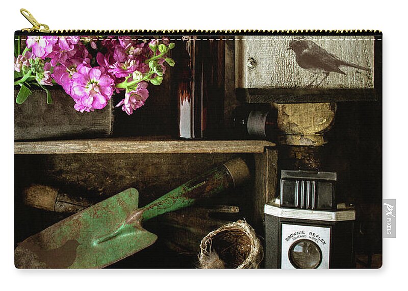 Bird House Zip Pouch featuring the photograph Bird House by Cindi Ressler