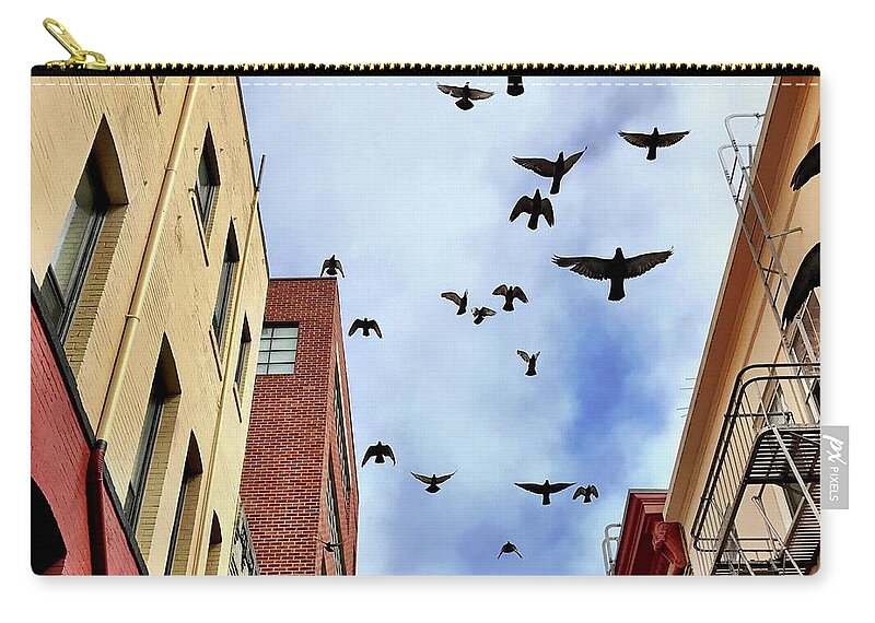  Zip Pouch featuring the photograph Birds Above by Julie Gebhardt