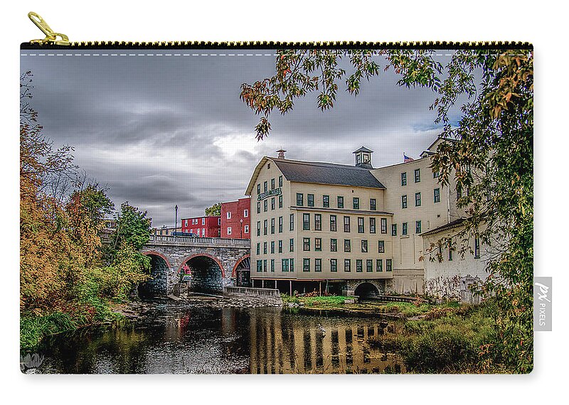 Birketts Mills Carry-all Pouch featuring the photograph Birketts Mills, Penn Yan, NY by Regina Muscarella