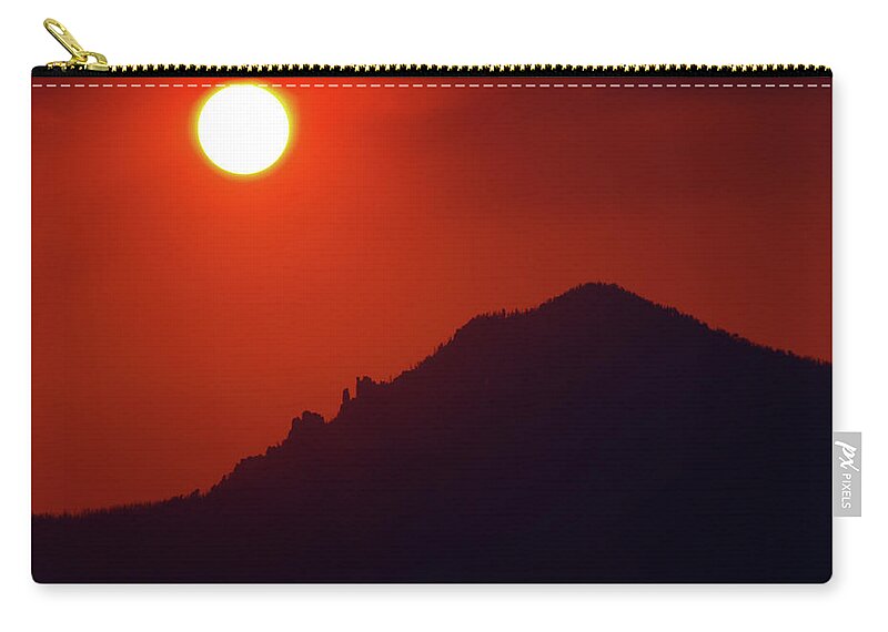Montana Zip Pouch featuring the photograph Bitterroot Sunset 1 by Tara Krauss