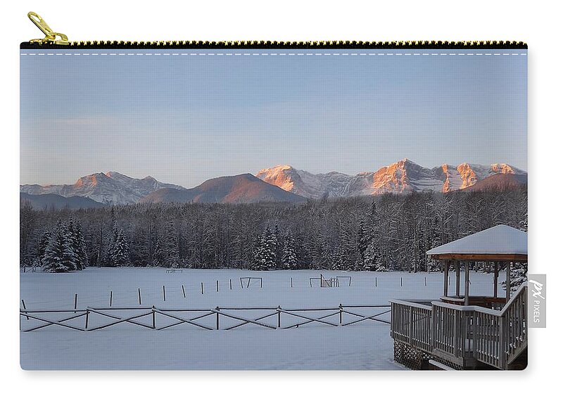 Ranch Zip Pouch featuring the photograph Black Cat 1 by Lisa Mutch