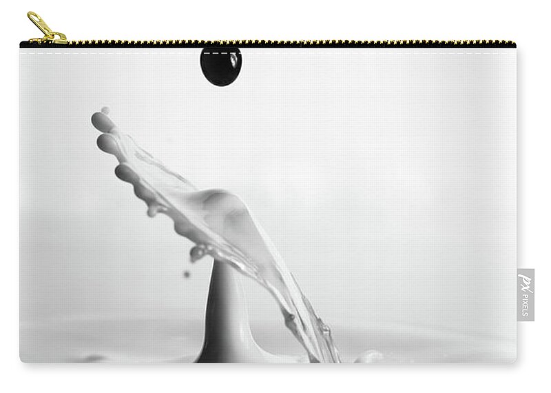 Wall Art Zip Pouch featuring the photograph Black Drop by Marlo Horne
