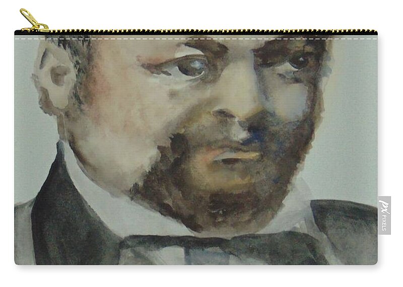 Politician Carry-all Pouch featuring the painting Blanche K. Bruce by Saundra Johnson
