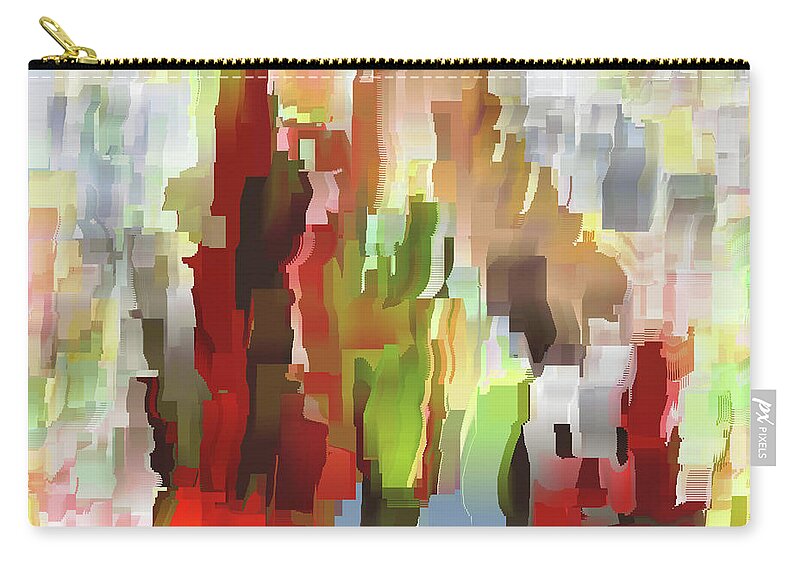 Colors Zip Pouch featuring the digital art Blend of Colors Abstract by Kae Cheatham