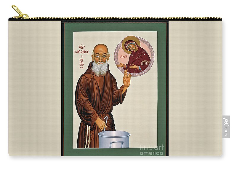  Fr. Solanus Casey The Healer Zip Pouch featuring the painting Blessed Fr. Solanus Casey the Healer 038 by William Hart McNichols