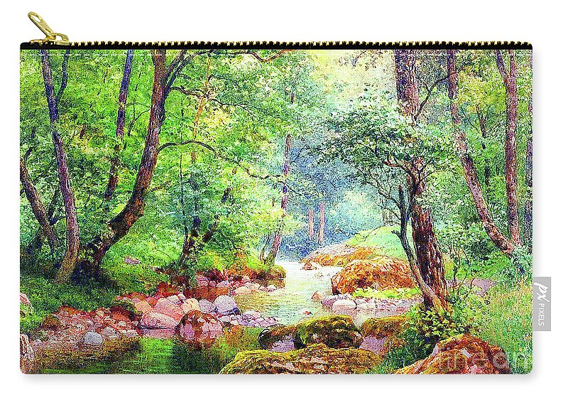 Landscape Carry-all Pouch featuring the painting Blissful Stream by Jane Small
