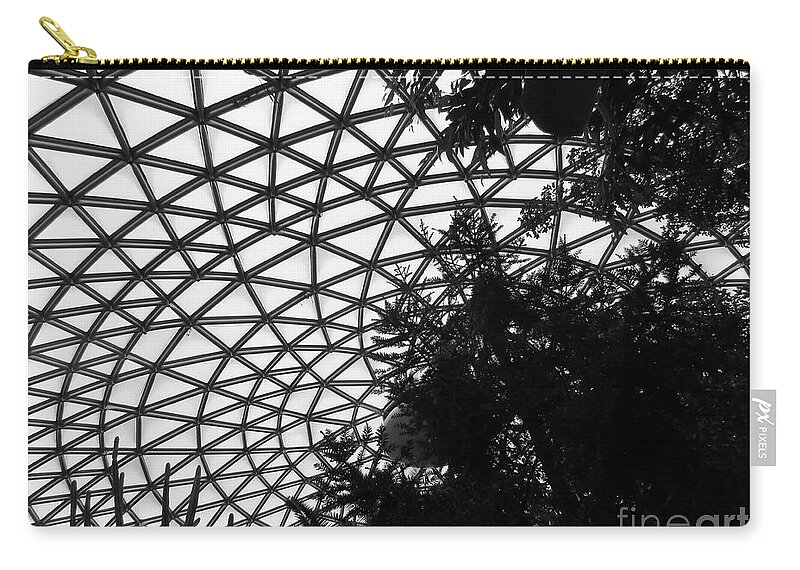 Architecture Zip Pouch featuring the photograph Bloedel Roof by Mary Mikawoz