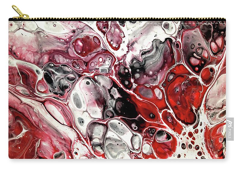  Zip Pouch featuring the painting Blood Stones by Rein Nomm