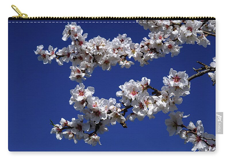 Almond Zip Pouch featuring the photograph Blossom by Gary Browne