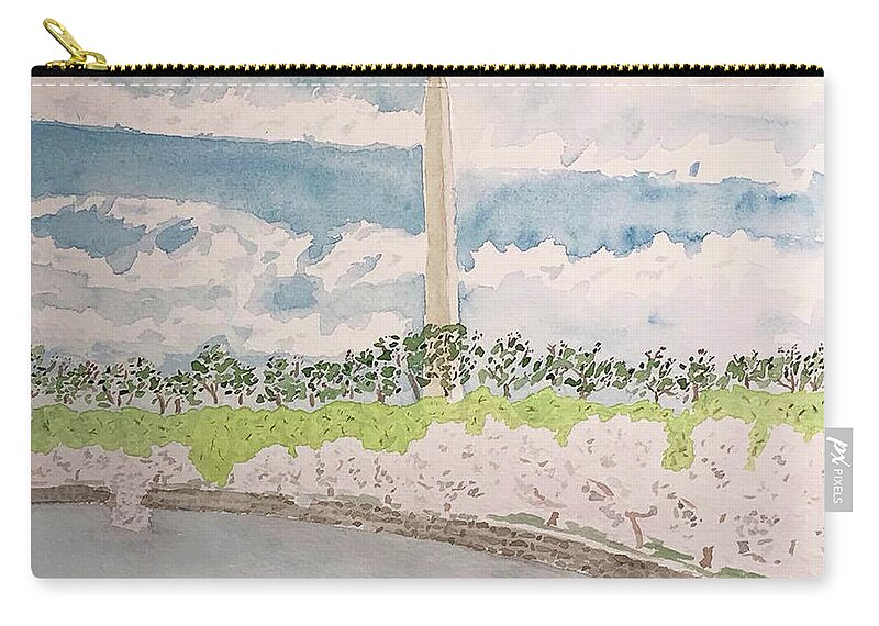  Zip Pouch featuring the painting Blossoms Ohio Drive by John Macarthur