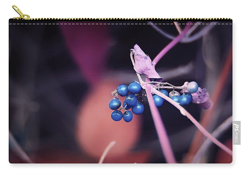 Nature Art Zip Pouch featuring the photograph Blu Berries by Gian Smith