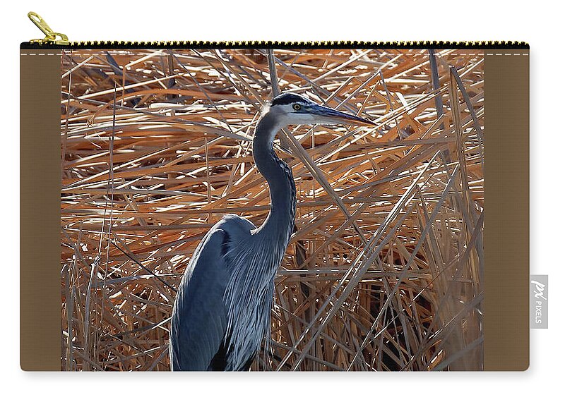 Usa Zip Pouch featuring the photograph Blue And Brown At Bosque by Jennifer Robin
